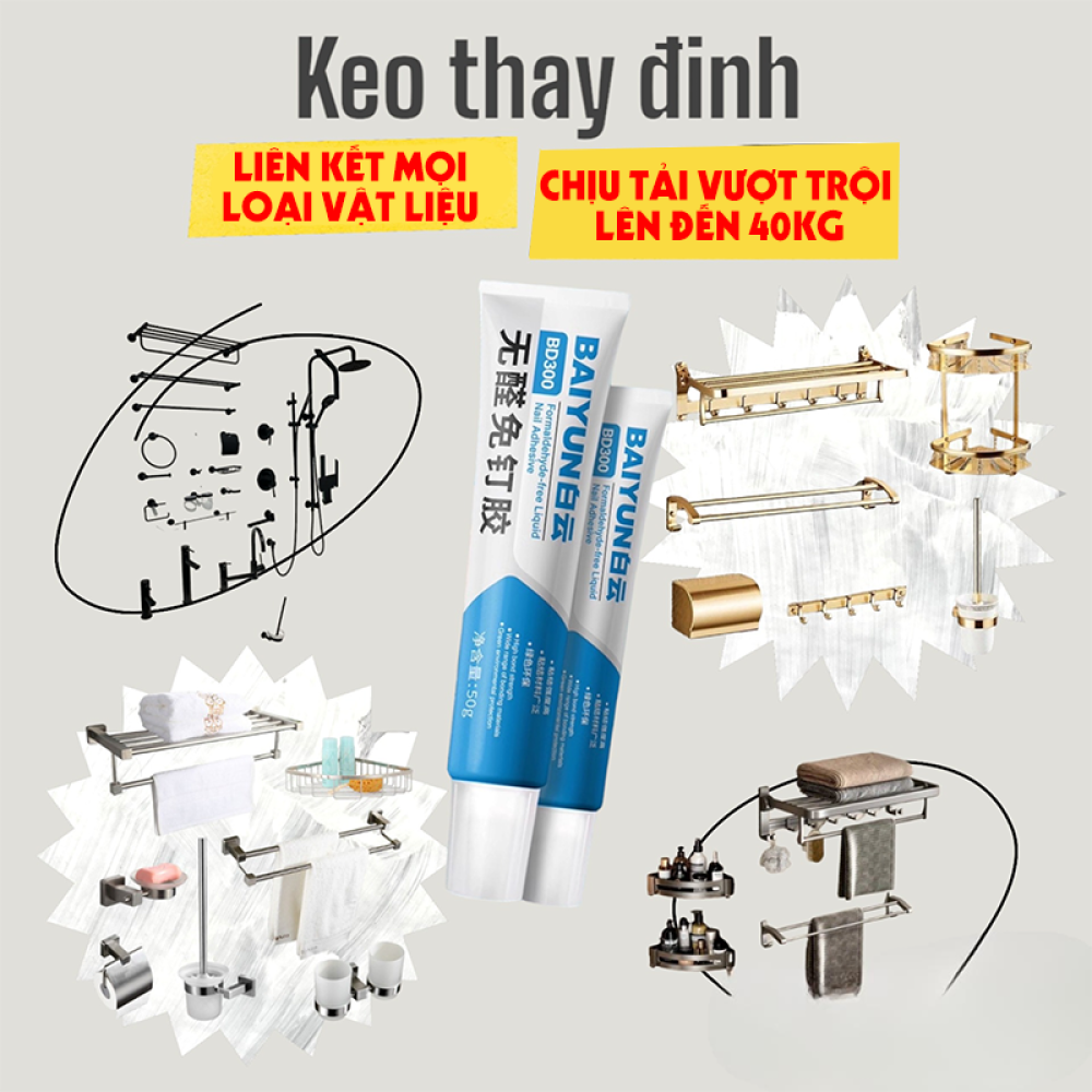 KEO BAIYUN DÁN ĐA NĂNG SIÊU DÍNH, ĐỘ BỀN SIÊU CAO, CHỊU TẢI LỚN