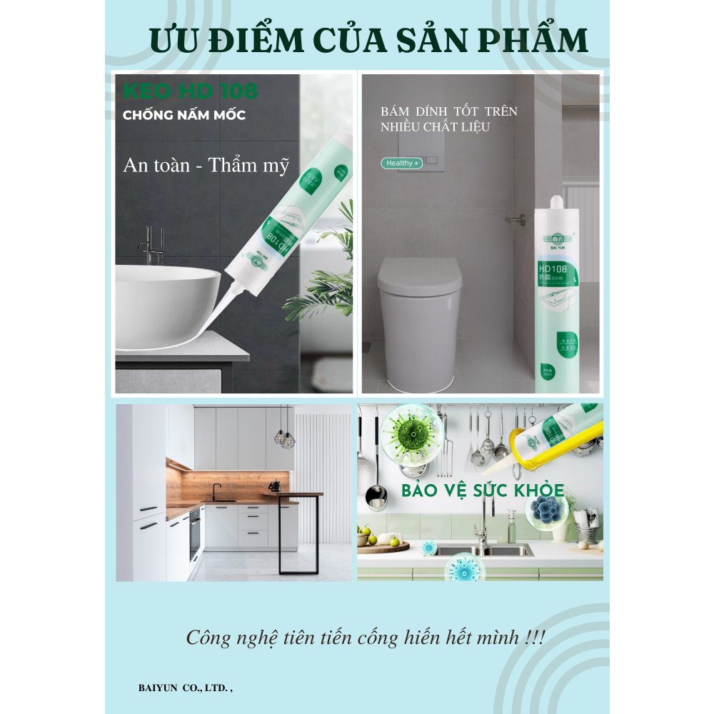Keo chống mốc Baiyun HD 108