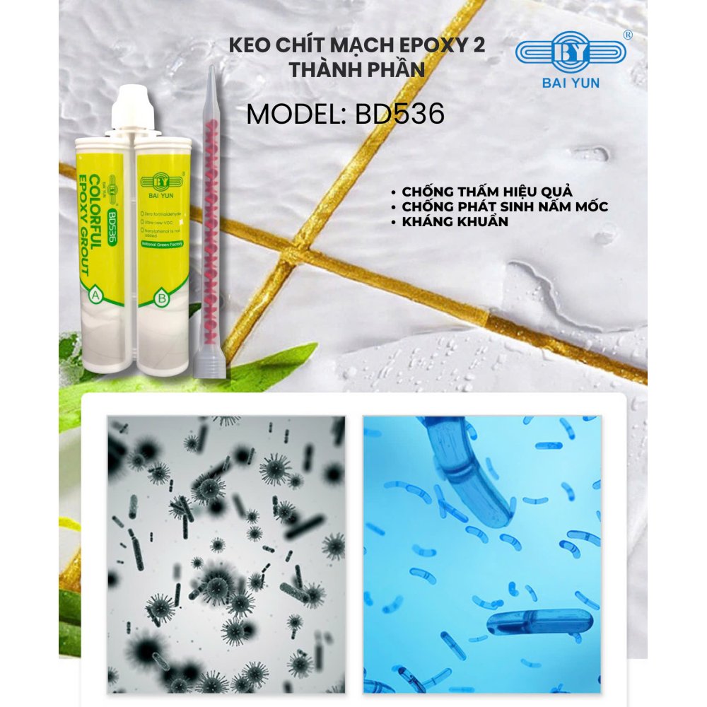 KEO CHÍT MẠCH EPOXY 2 THÀNH PHẦN BAIYUN BD536
