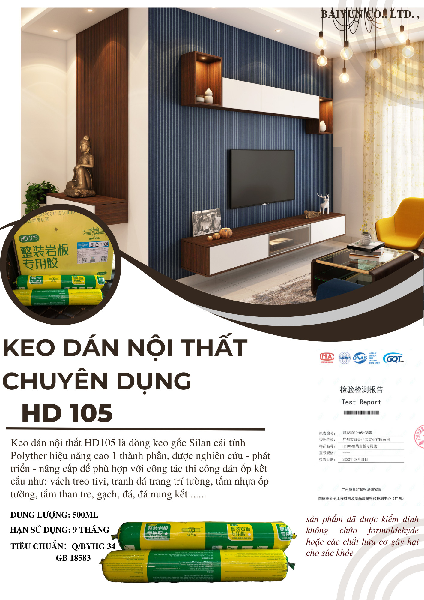 Keo dán tấm nhựa ốp tường